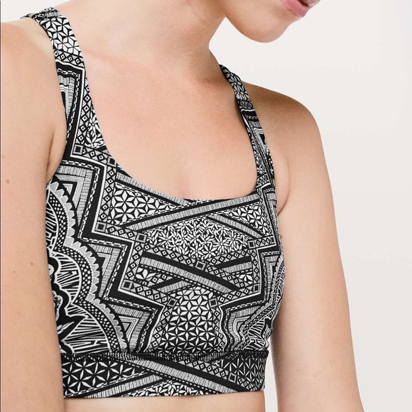Lululemon Energy Bra - Inked Ice Grey Black - Picture 3 of 7